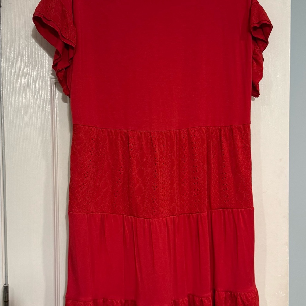 Matilda Jane Red Flutter Sleeve Sundress Casual
